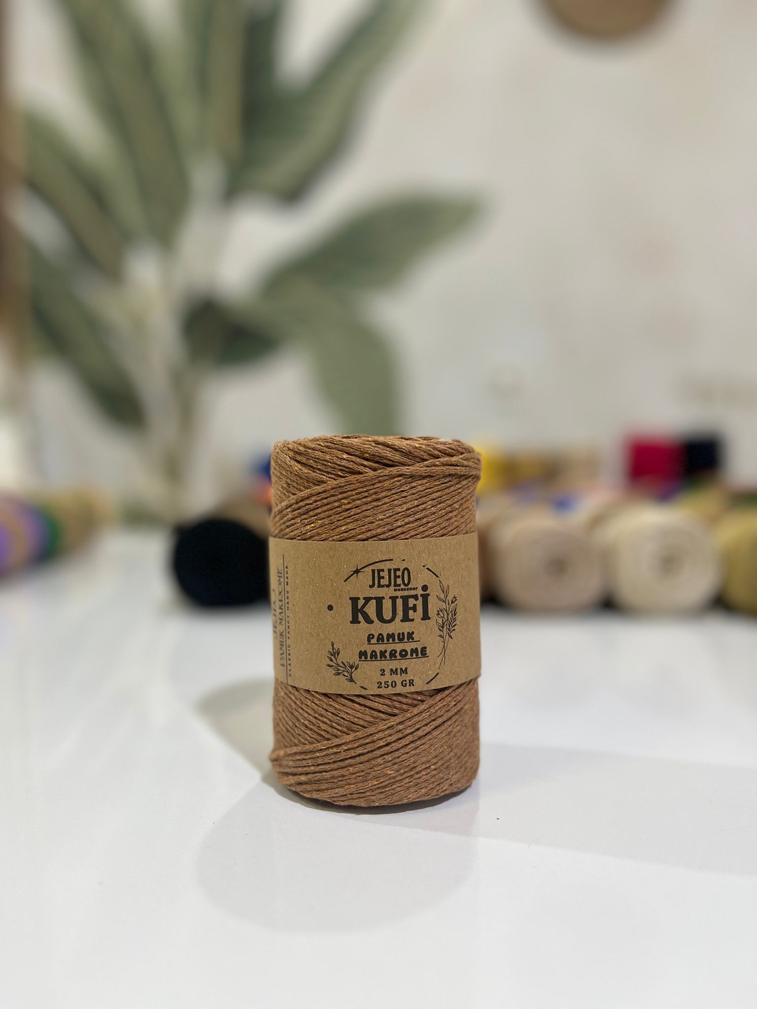 jejeo Kufi Pamuk Makrome  - karamel
