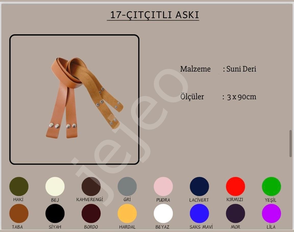Çıtçıtlı askı 3x90 tek