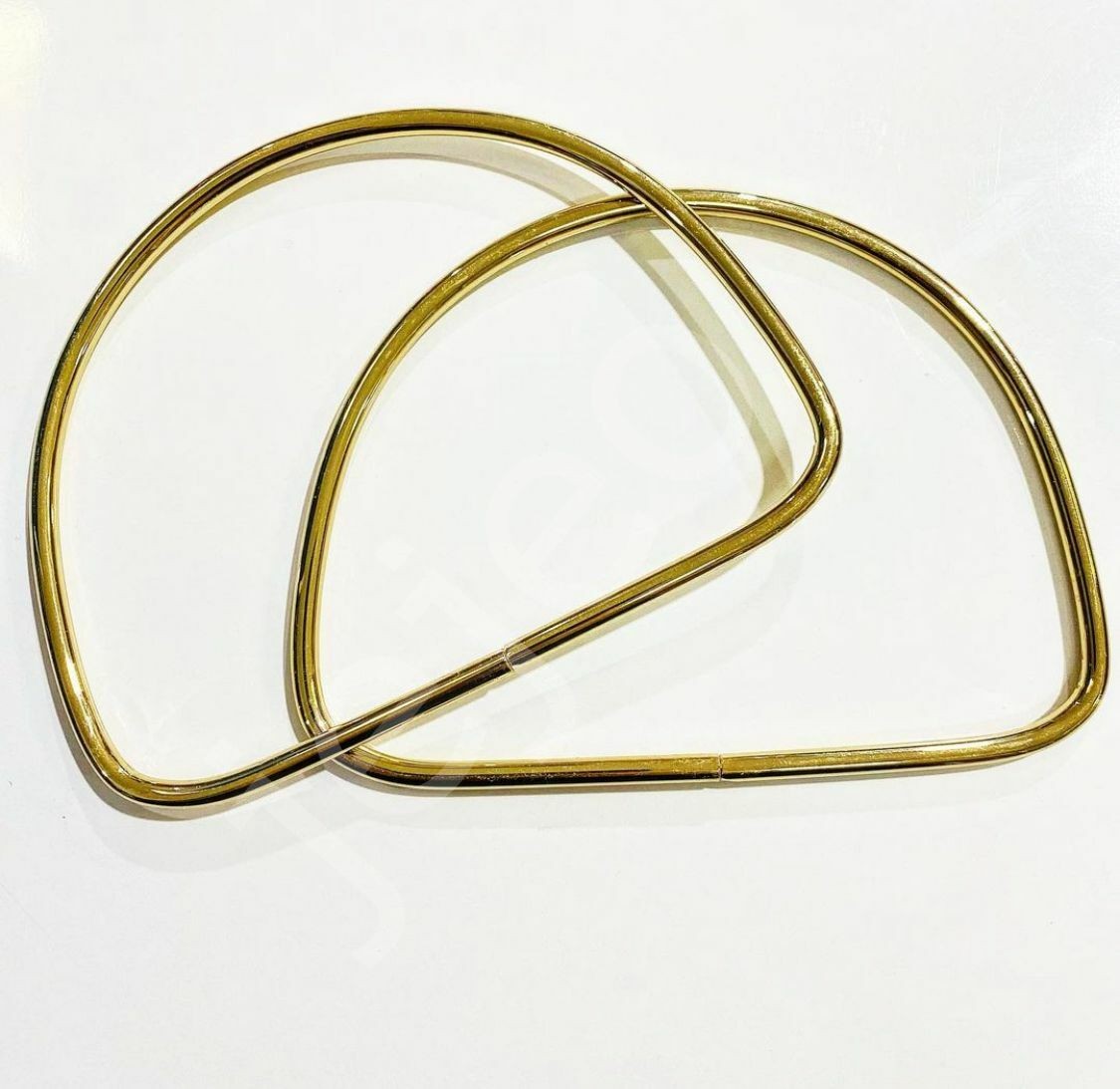 Metal D model çanta sapı - gold