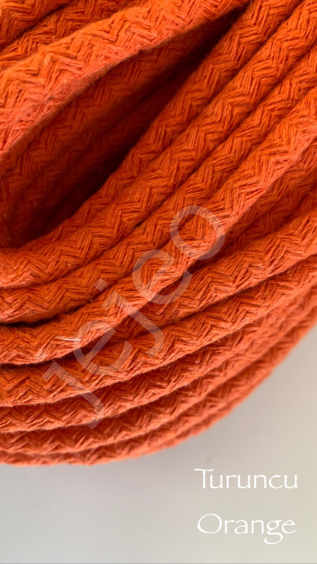 Pamuk tress kordon ip - Turuncu (1 kg 48/50metre)