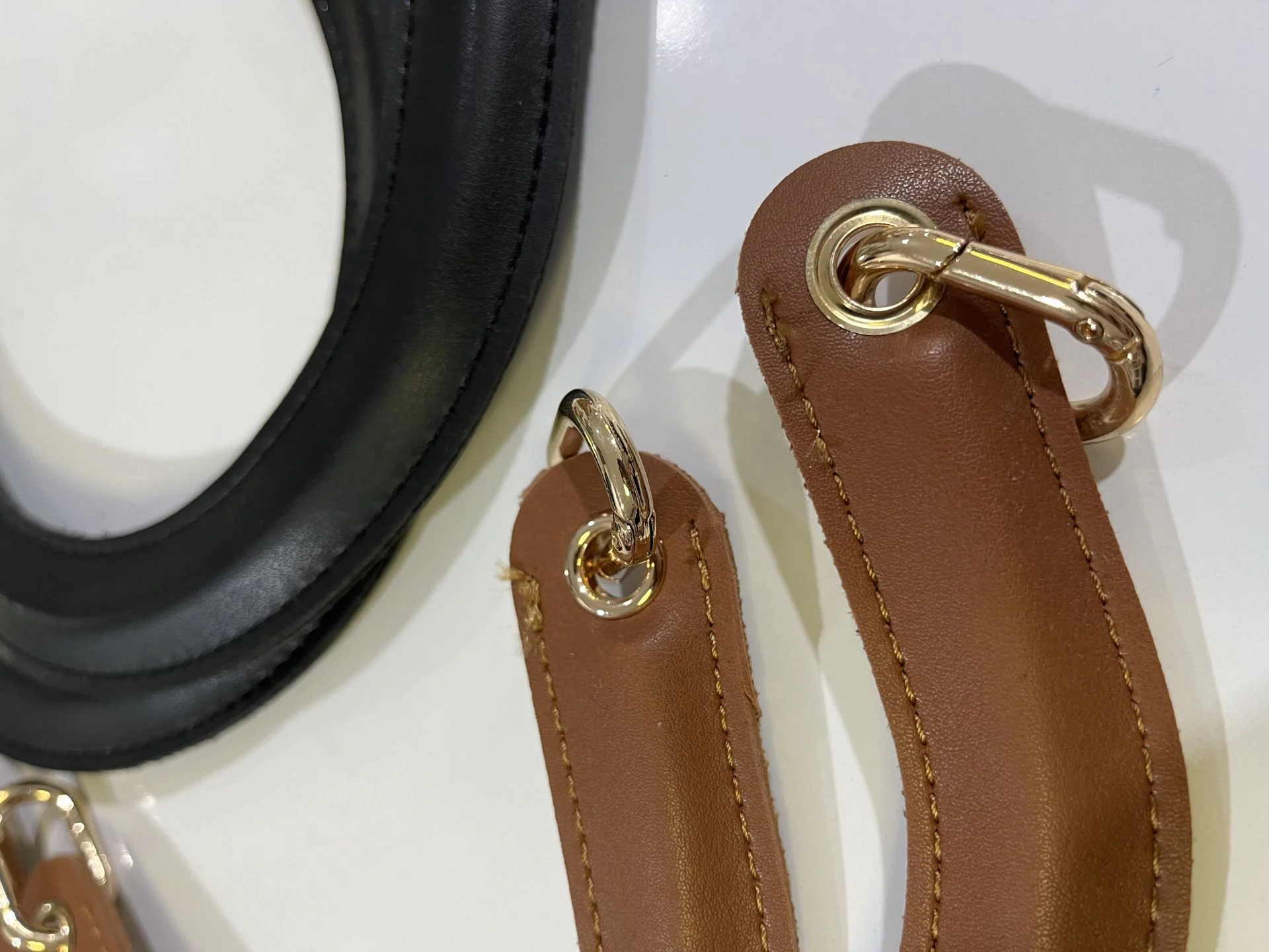  Deri Dior Çanta Sapı C Model Gold Kancalı