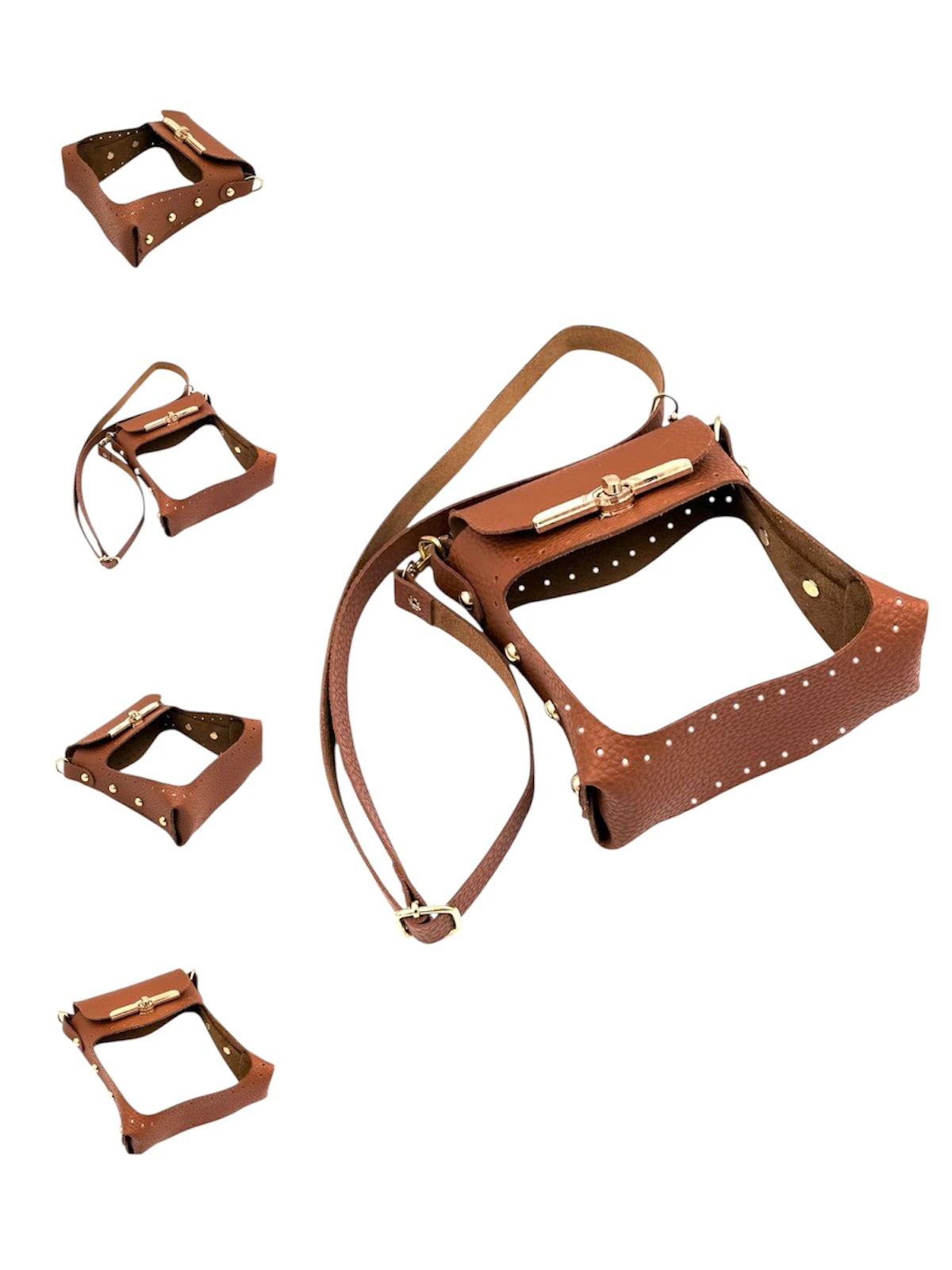 Oymalı Telefon Çanta Seti - siyah