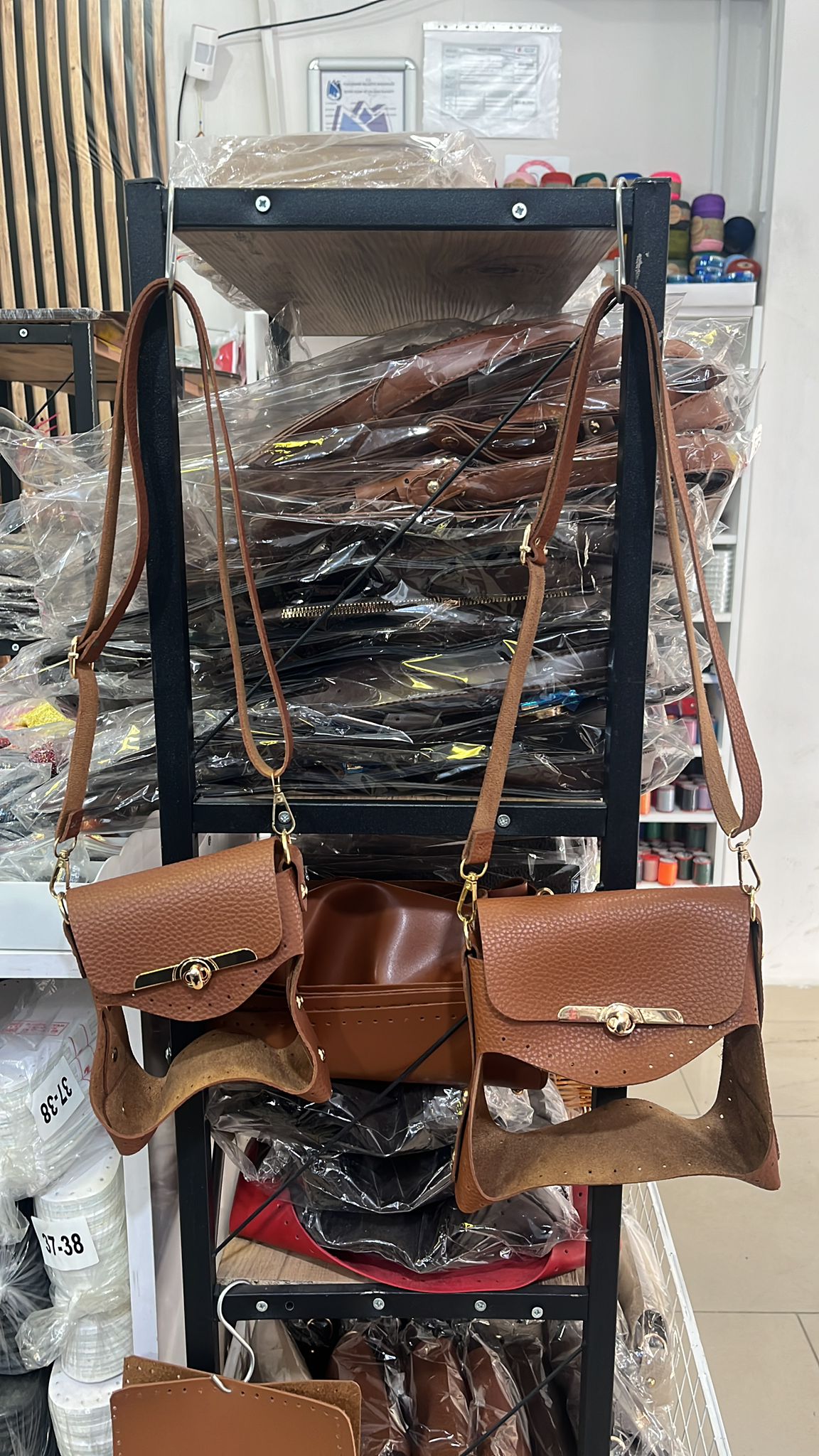 Oymalı Çanta Seti - Taba