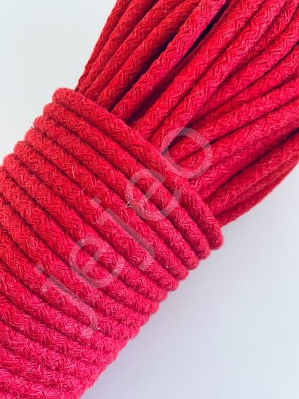 Pamuk tress kordon ip - Kırmızı (1 kg 48/50metre)