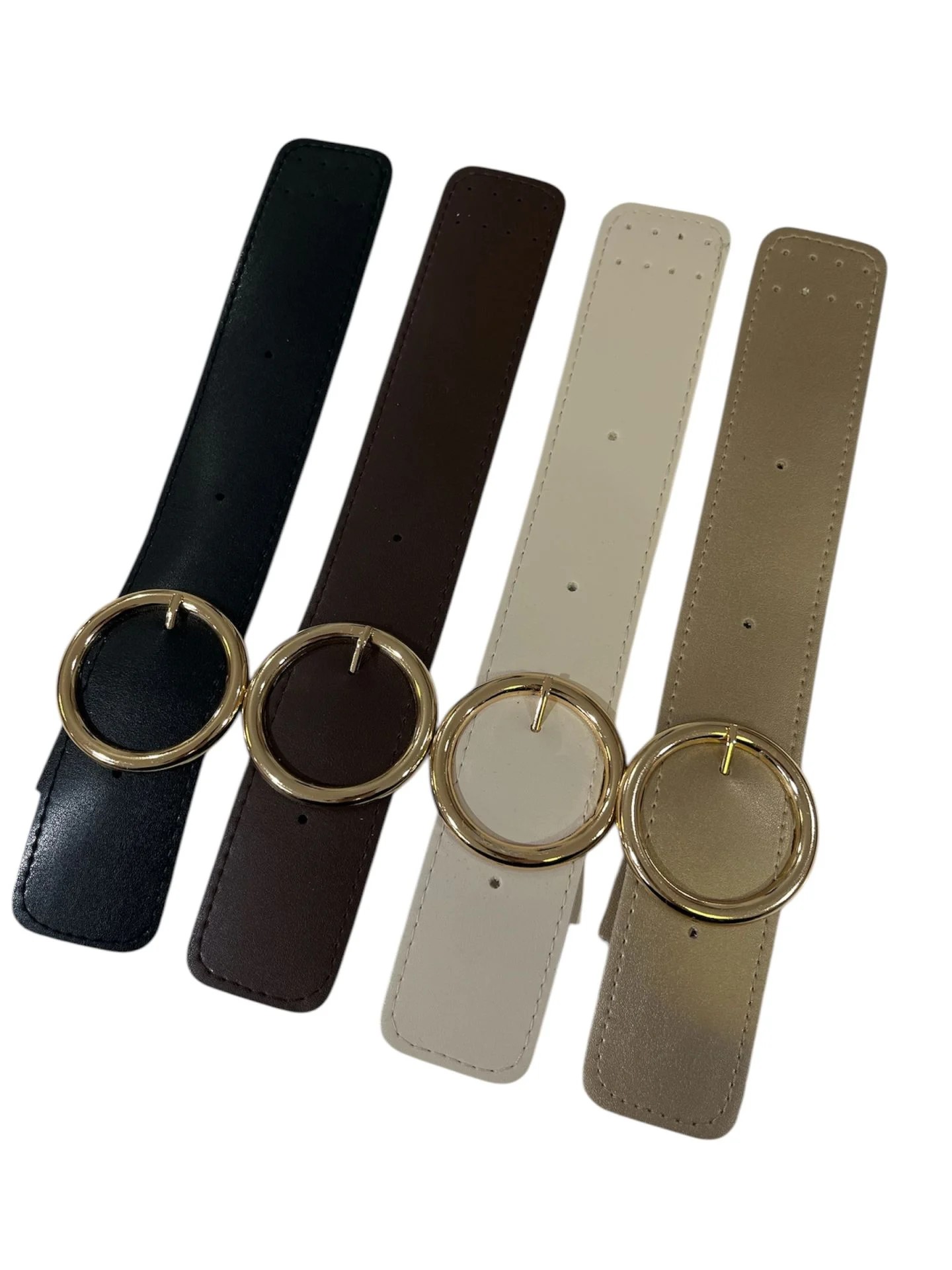 Yuvarlak gold tokalı çanta kapama - Siyah