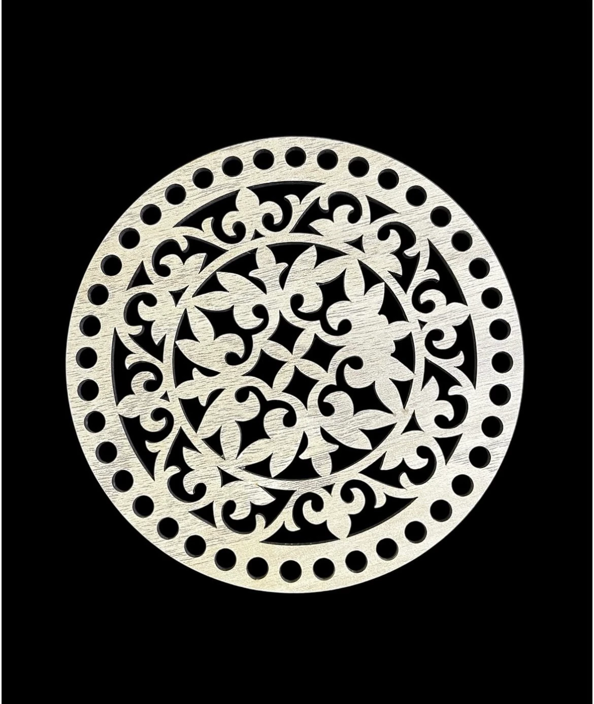 desenli ahşap plaka çiçek desenli 3