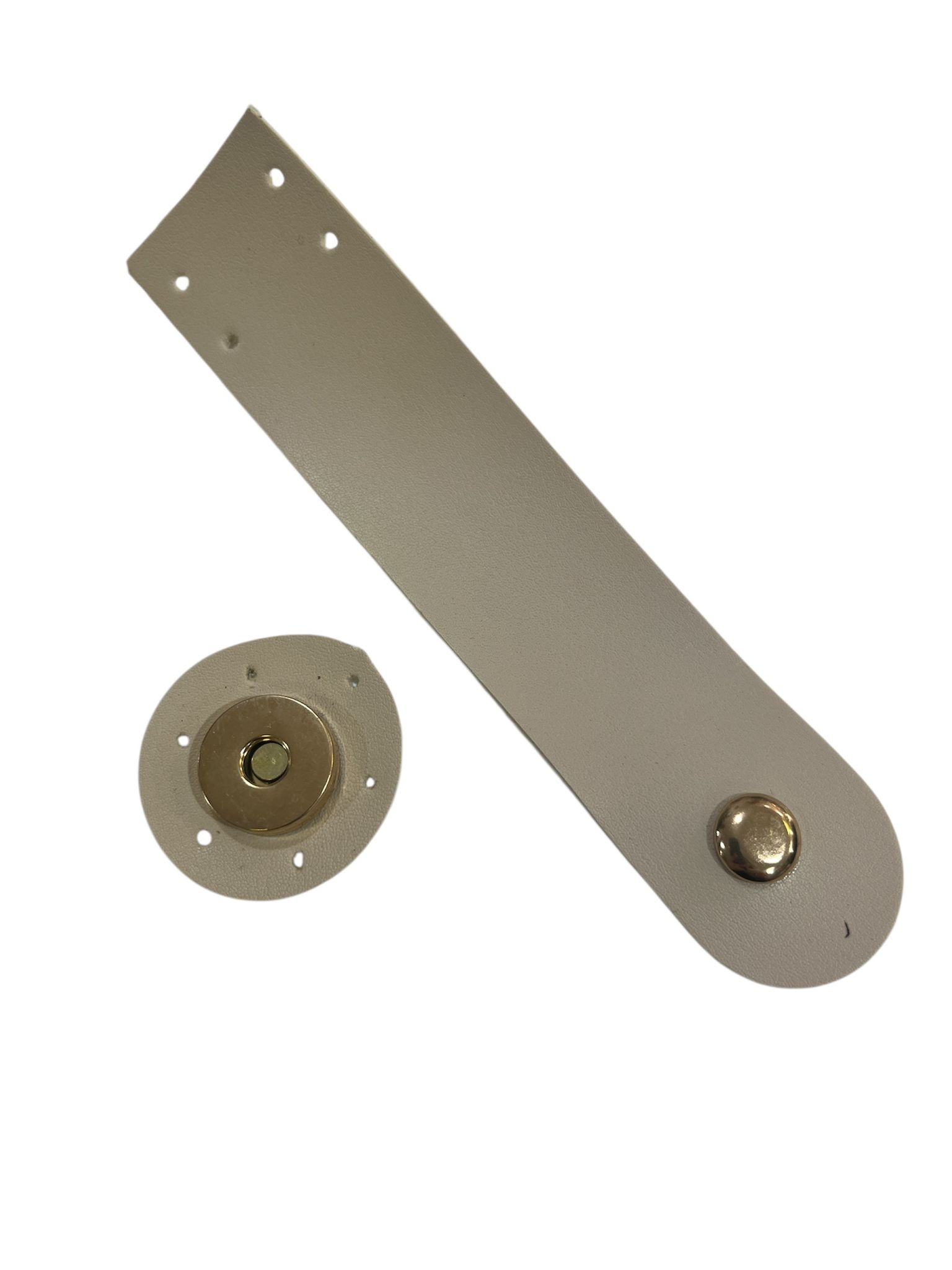 Mini çanta çıt çıt kapama deri - krem gold metal