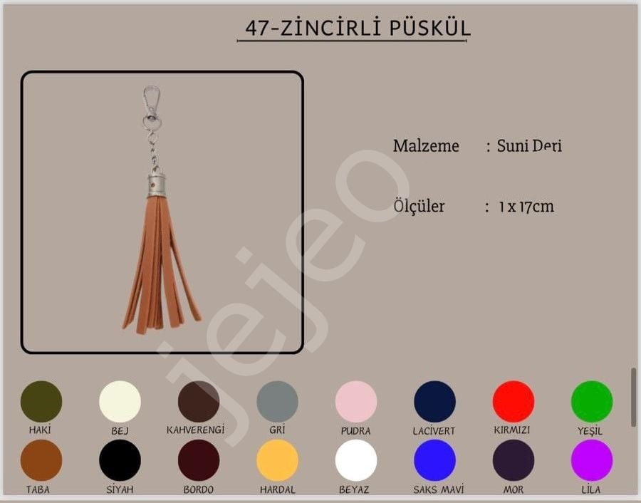 zincirli püskül tek