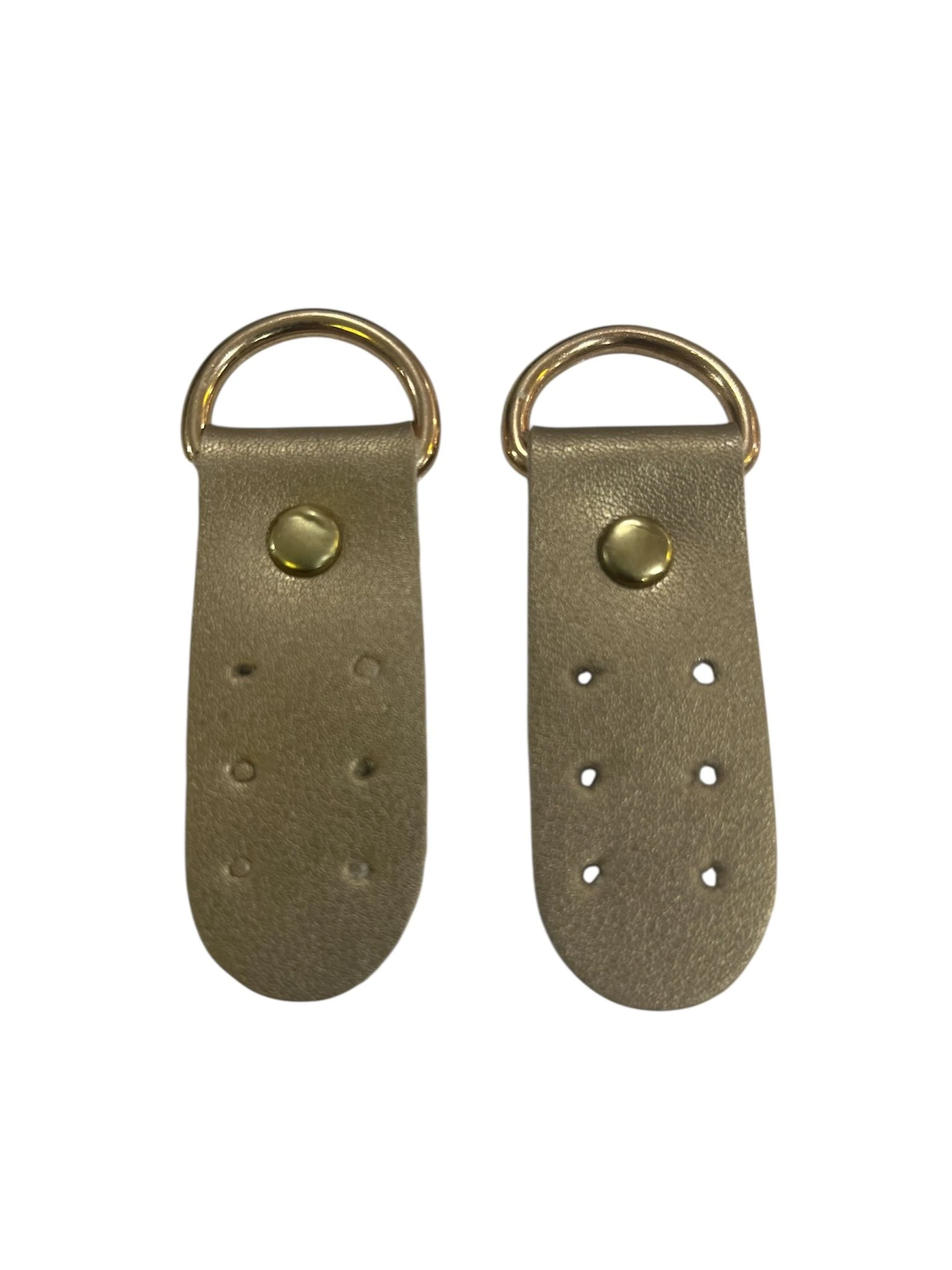 uzun Deri D halka böce -  çanta yanı - çifti - gold gold metal