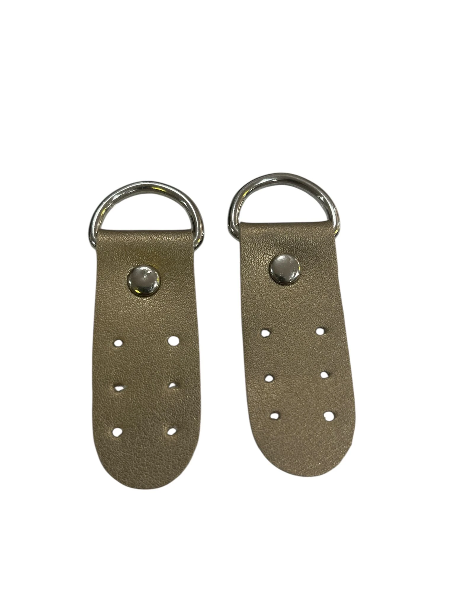 uzun Deri D halka böce -  çanta yanı - çifti - gold gümüş metal