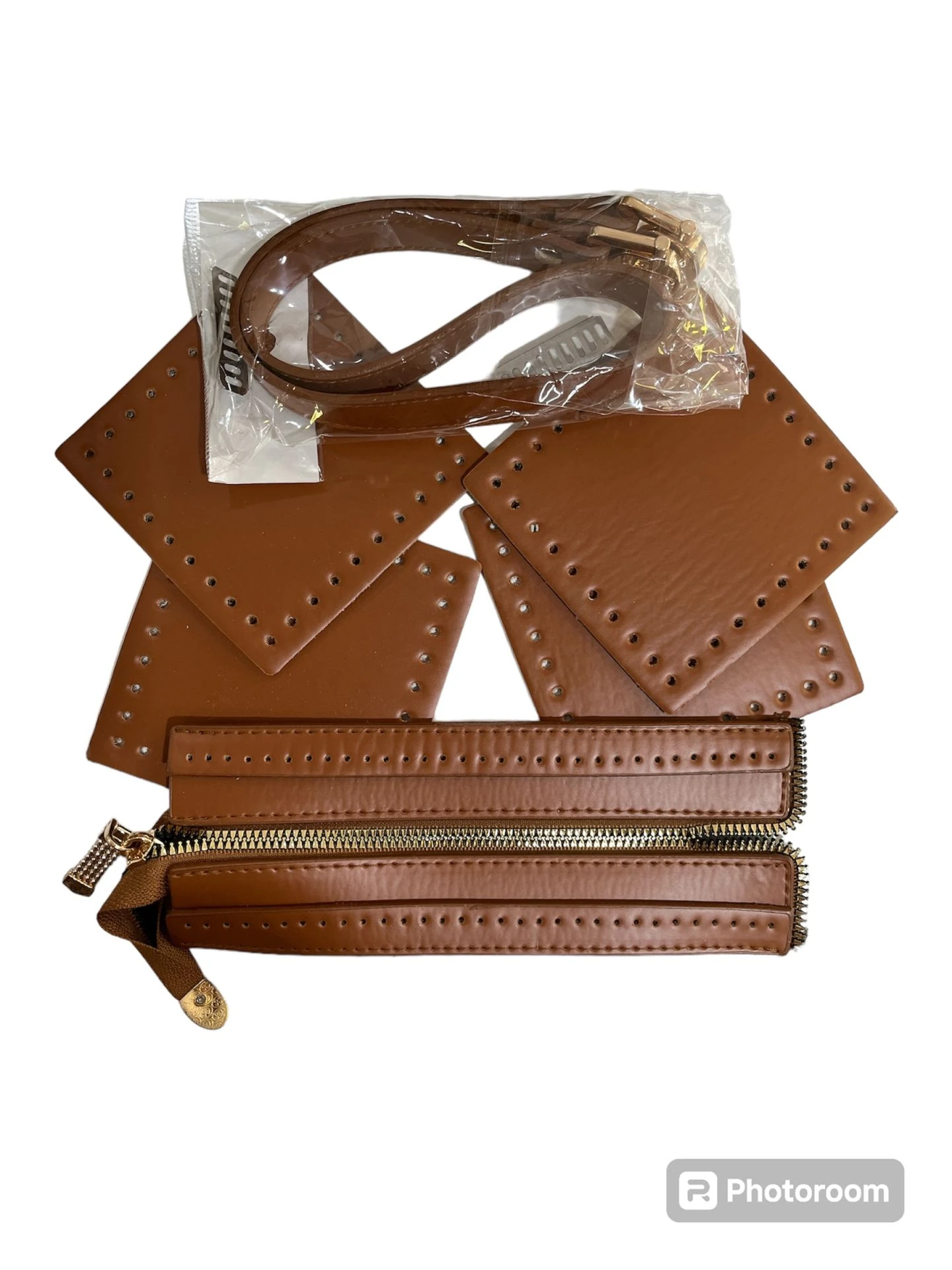 Çanta Seti Kere derili  - Siyah gold metalli