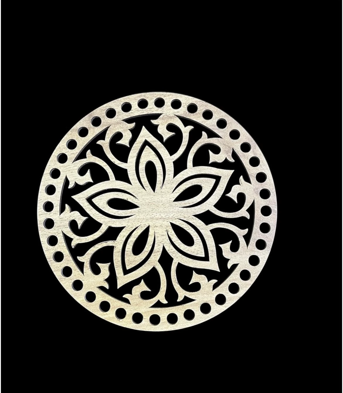 desenli ahşap plaka çiçek desenli 1