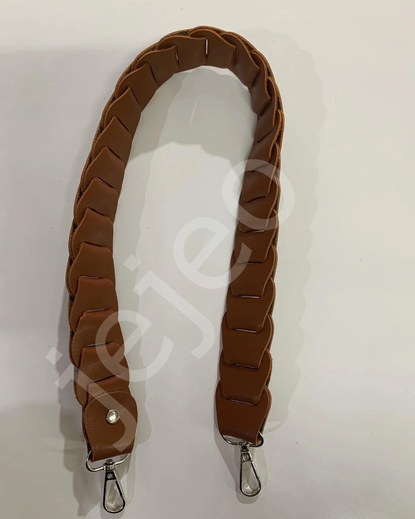 Kancalı lüx çanta sapı - taba