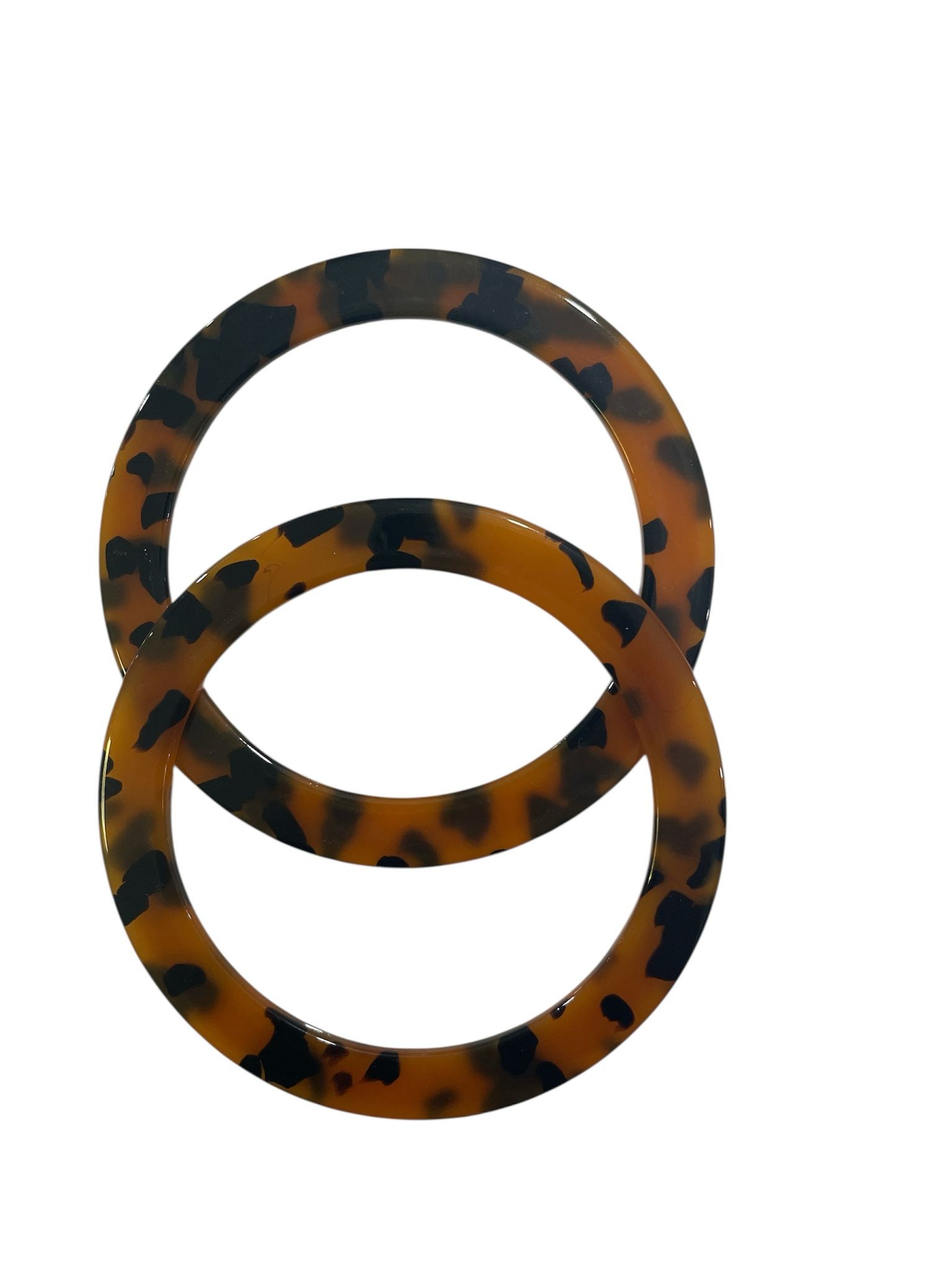 Akrilik çanta sapı leopar - oval