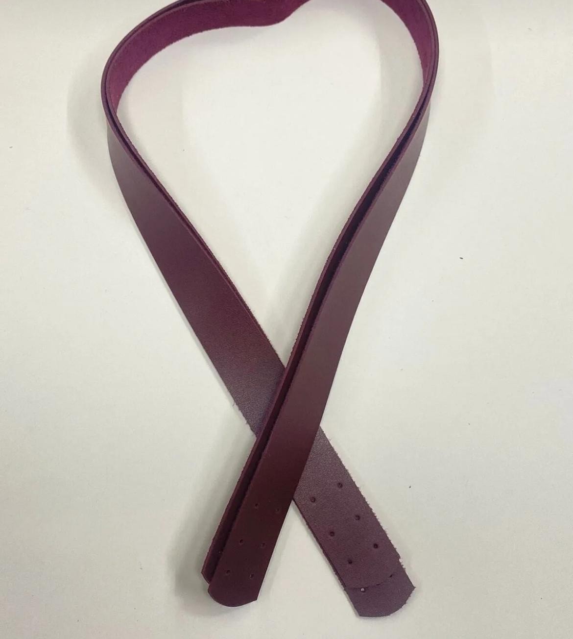 Dikmeli deri çanta sapı klasik - bordo