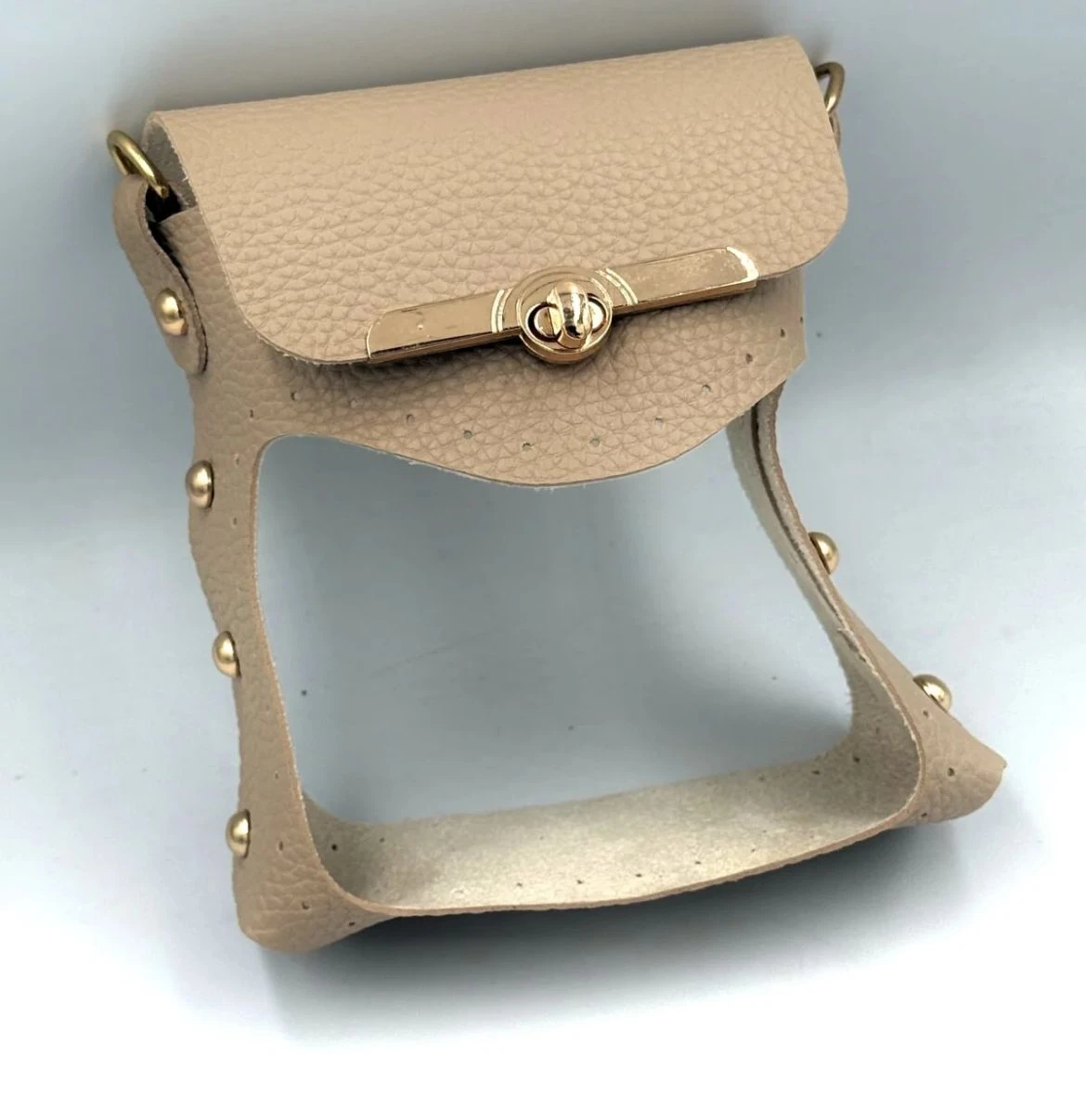 Oymalı Telefon Çanta Seti - bej