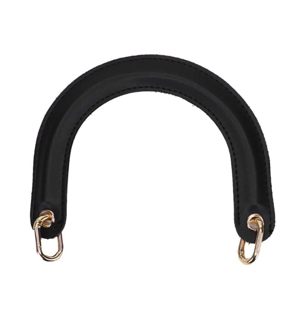  Deri Dior Çanta Sapı C Model Gold Kancalı - Siyah gold metalli