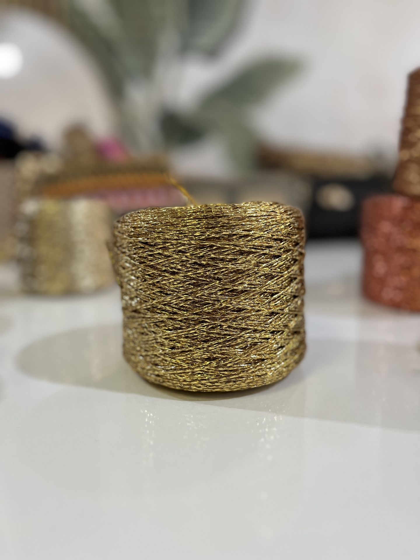 Metalik Bükümlü Ip gold