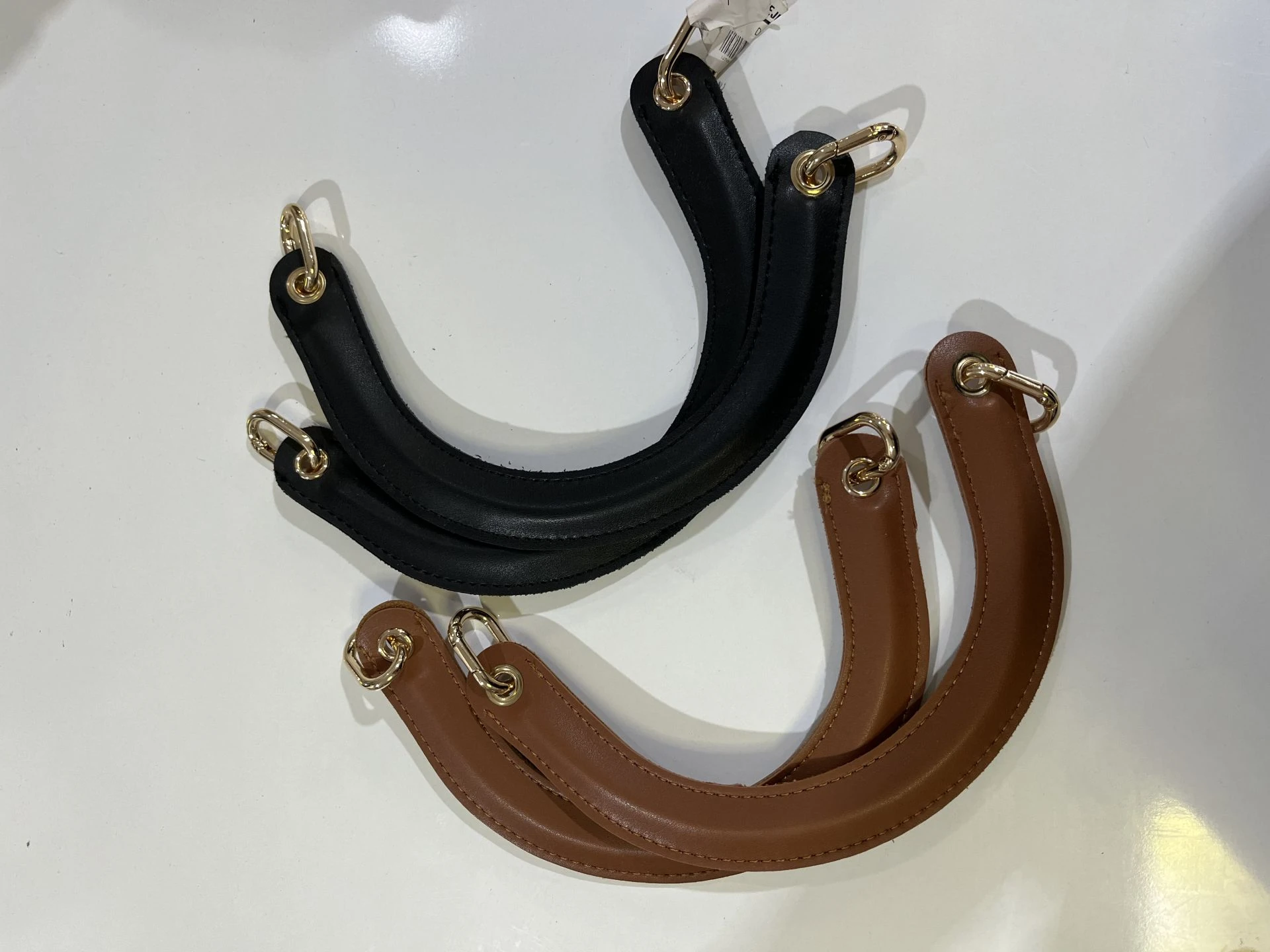  Deri Dior Çanta Sapı C Model Gold Kancalı - Siyah gold metalli