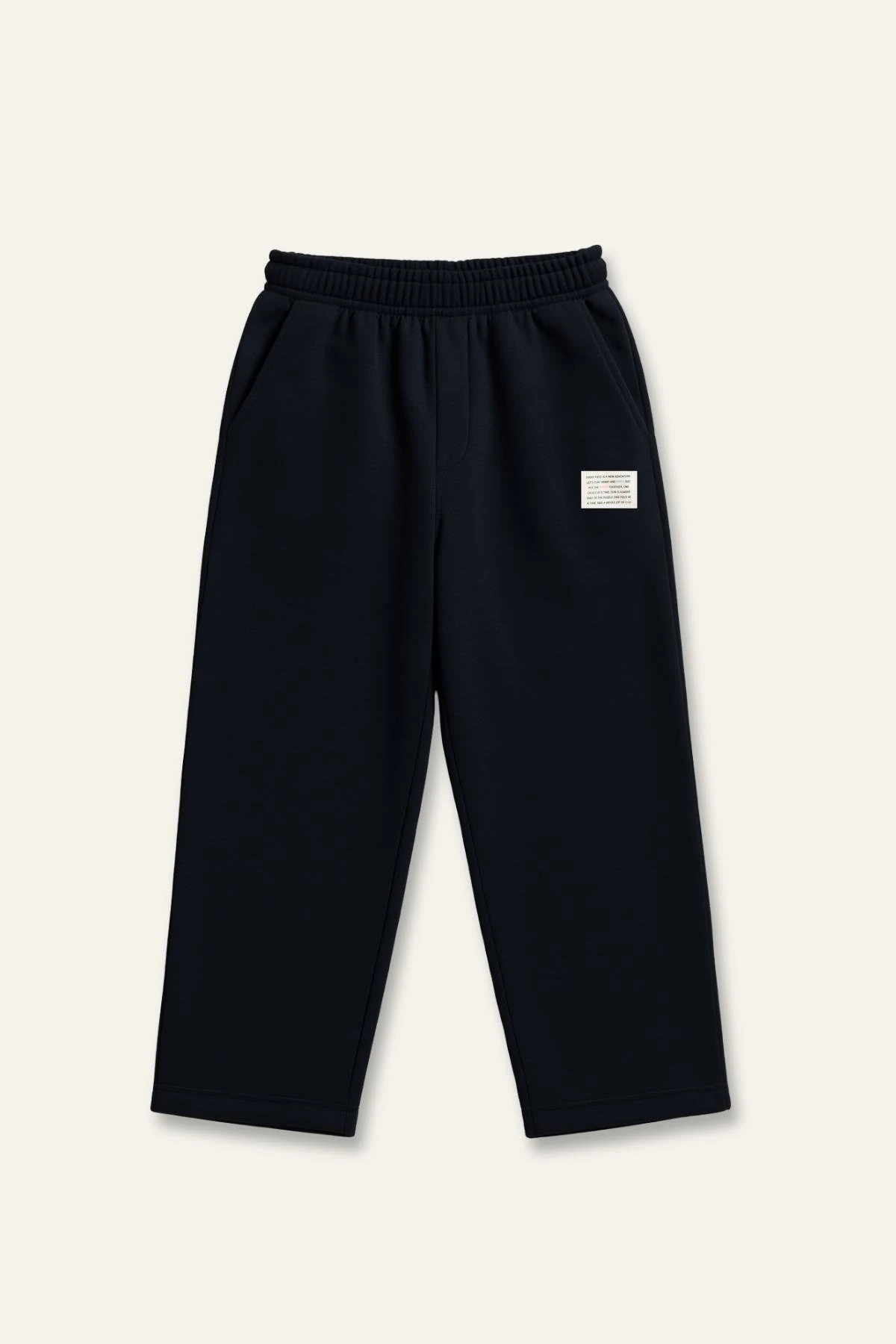 Erkek Çocuk Düz Paça Fırçalı Tek Alt - Siyah