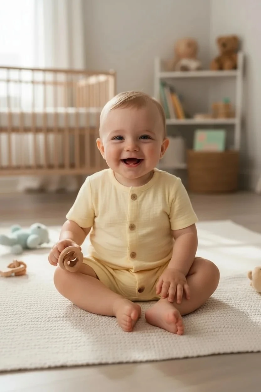 Erkek Bebek Sarı Tulum