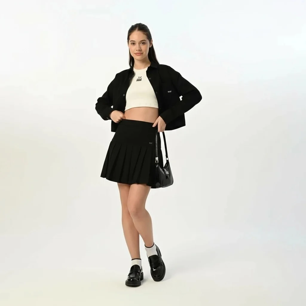 Gabardin Siyah Ceket Etek Takım