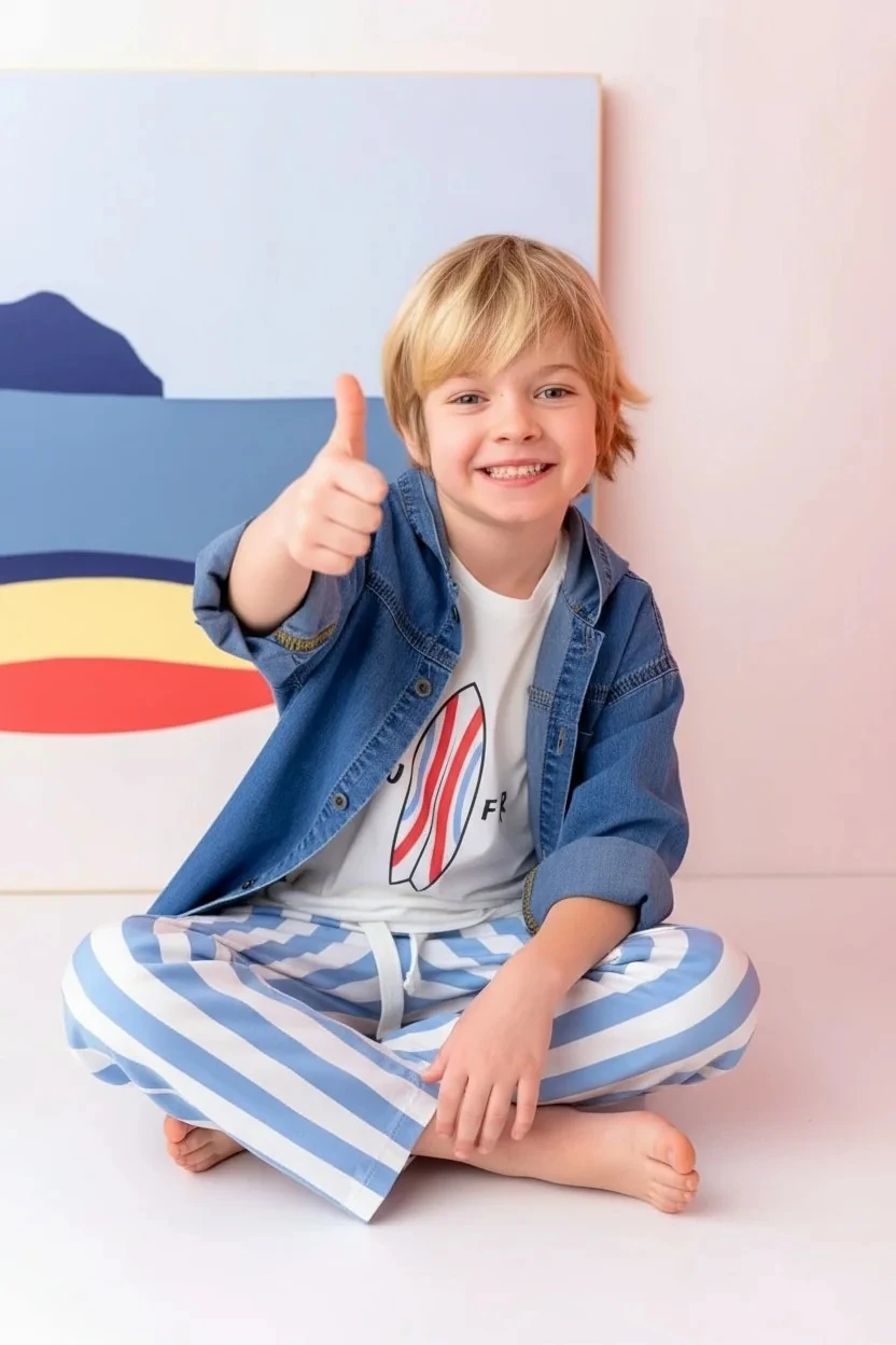 Erkek Çocuk Denim Kapşonlu Gömlek