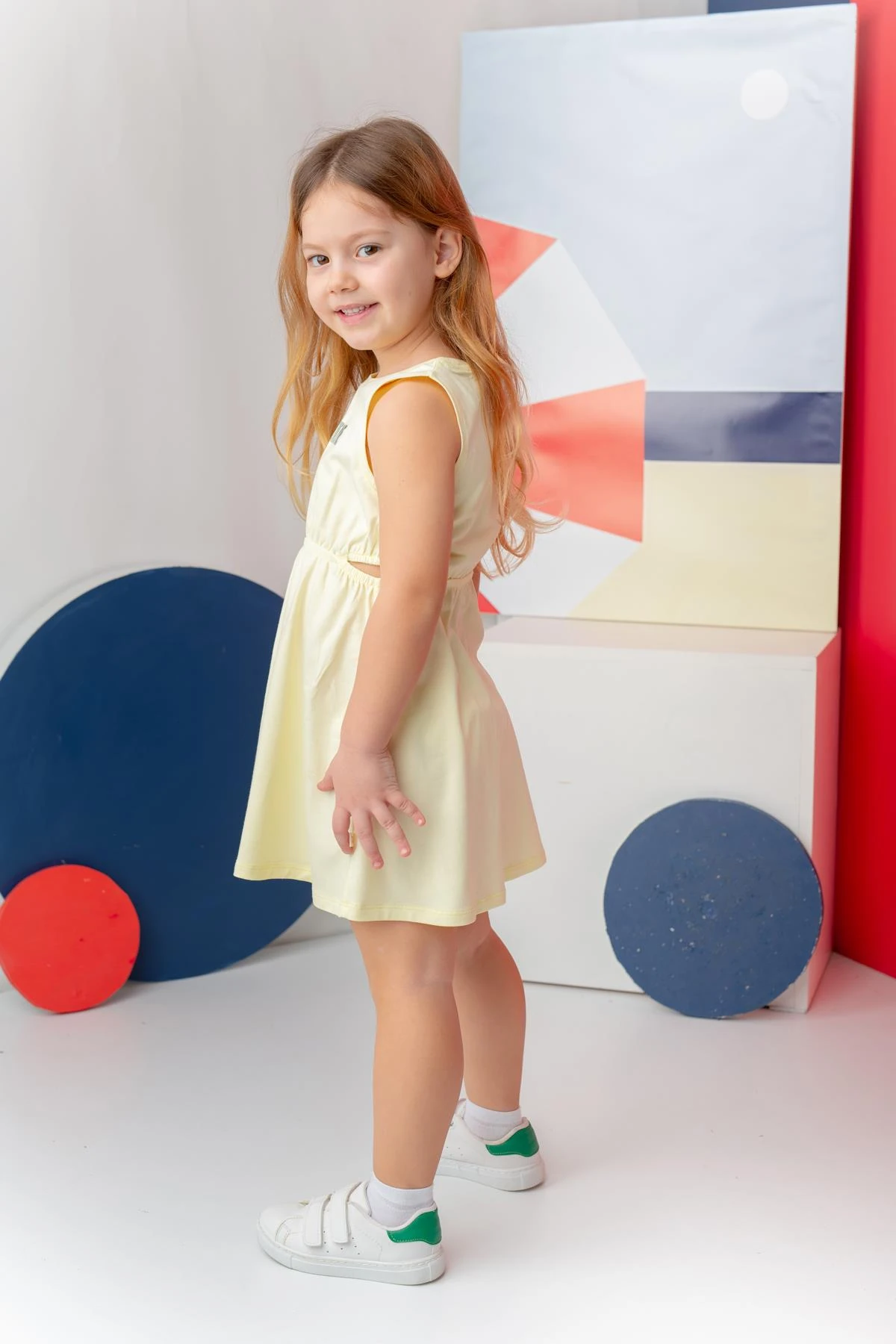 Kız Çocuk Yazı Baskılı Elbise