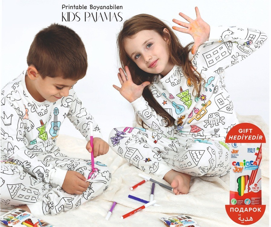 Boyanabilen Unisex Pijama Takımı