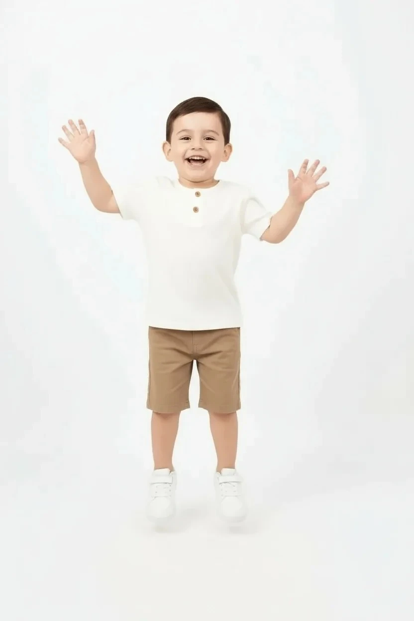 Kahve Şortlu Müslin Takım