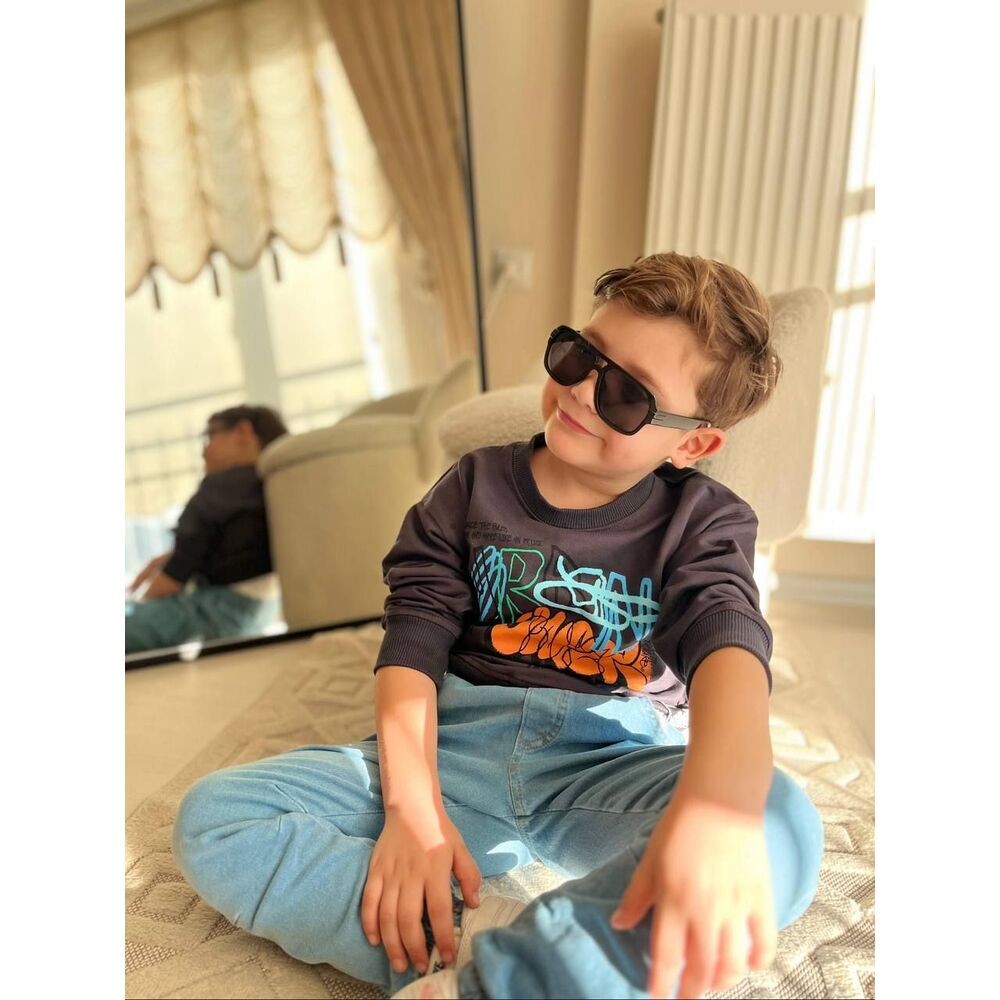 Erkek Çocuk Füme Sweat Kot Takım
