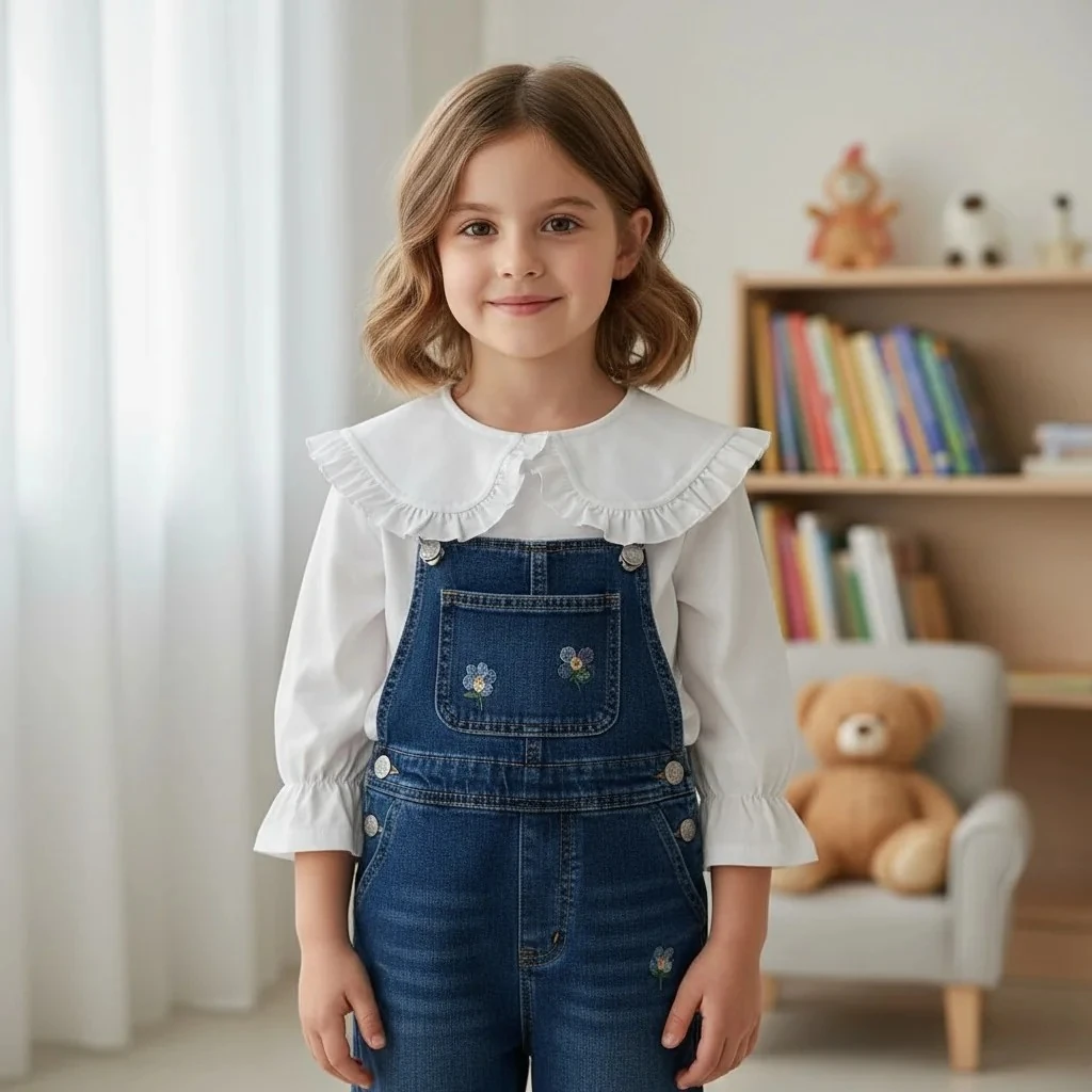 Beyaz Yakası Fırfırlı Body