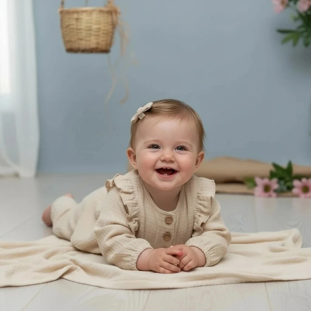 Kız Bebek Müslin Alt Üst Takım