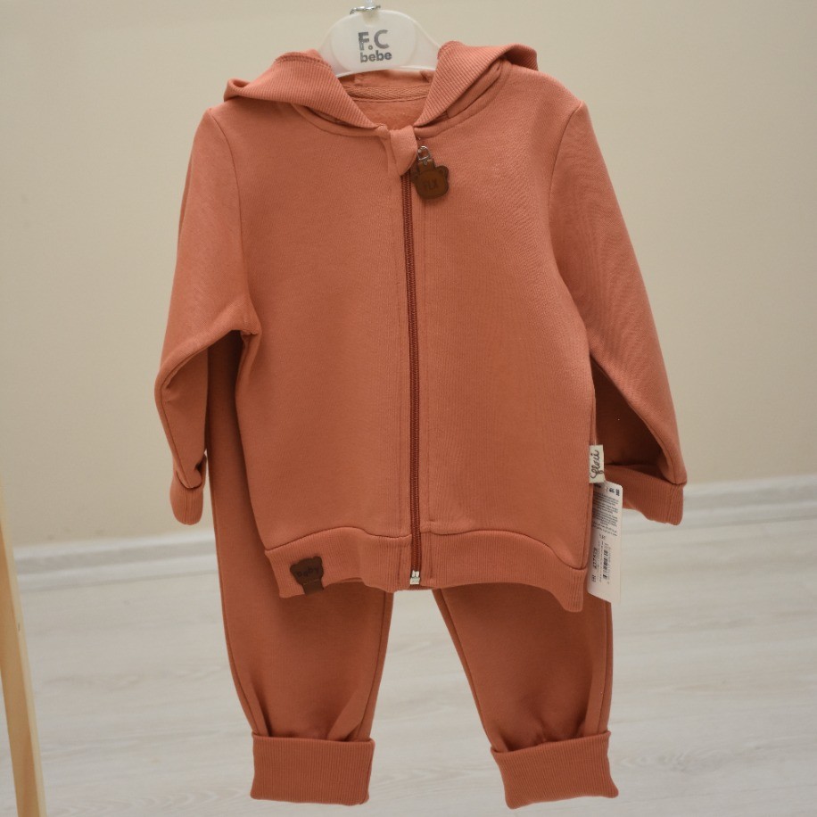 Bebek Unisex Kapşonlu Eşofman Takımı
