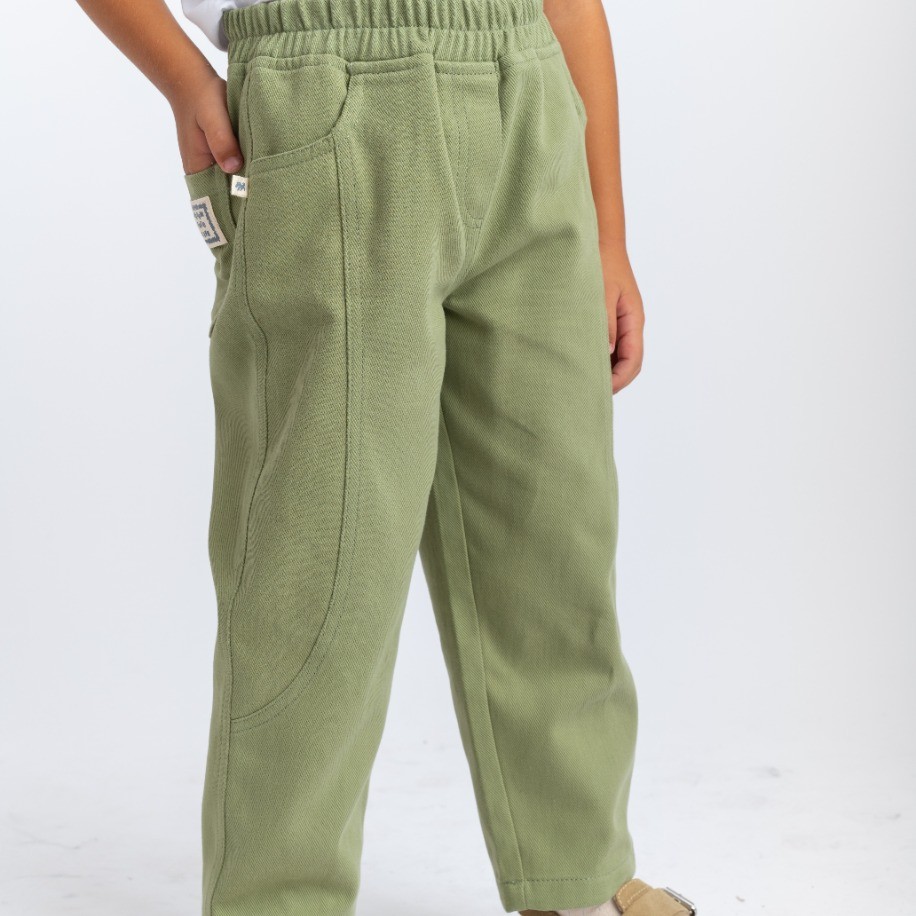 Unisex Gabardin Pantolon Yeşil