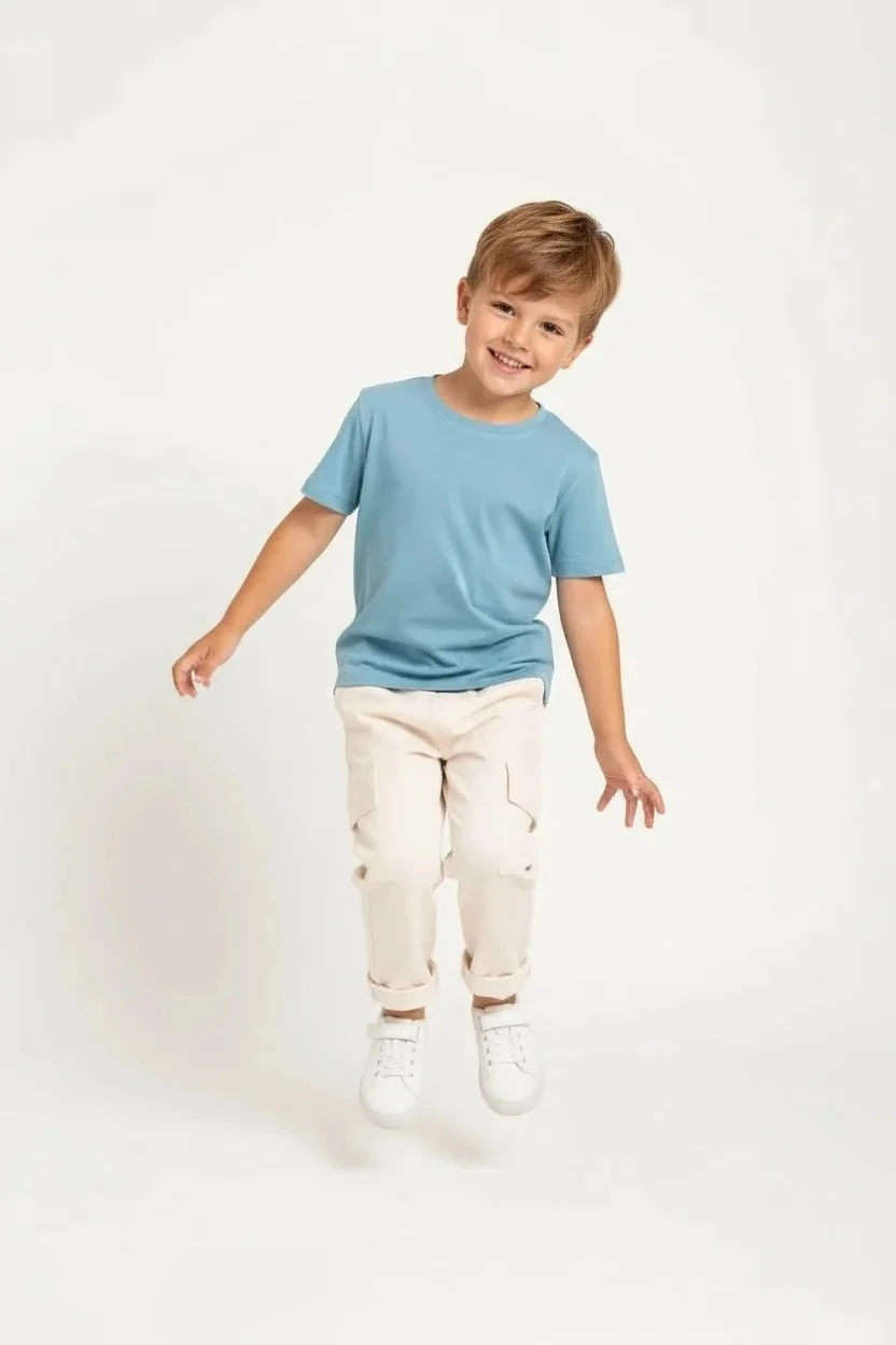 Krem Renk Kargo Cep Keten Pantolon