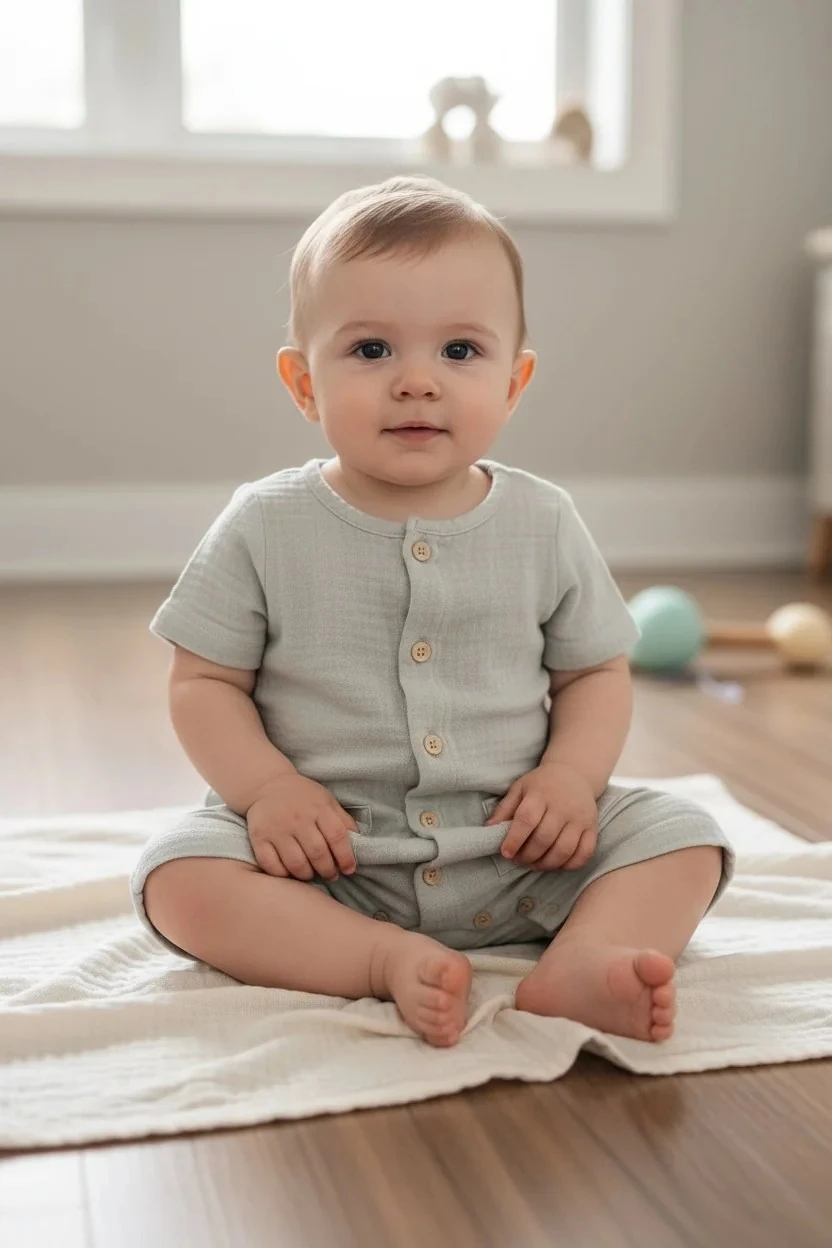 Erkek Bebek Gri Tulum