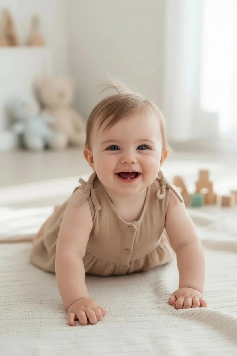 Kız Bebek Müslin A.Kahve Elbise