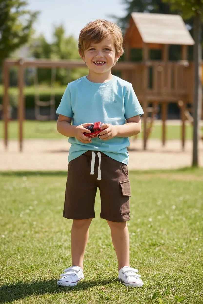 Erkek Çocuk Yan Cepli Şort