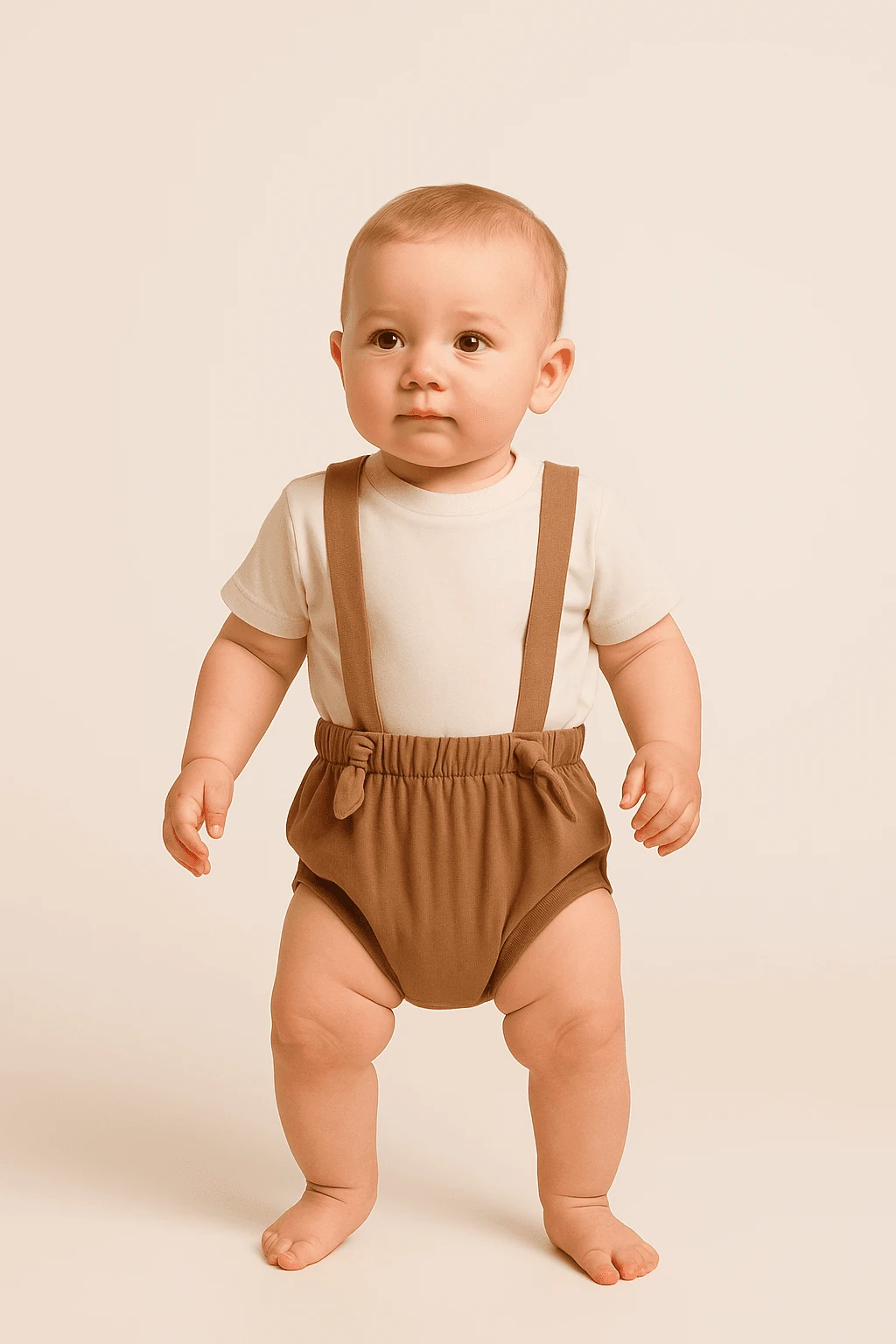 Zıbınlı Kahve Şort Takım