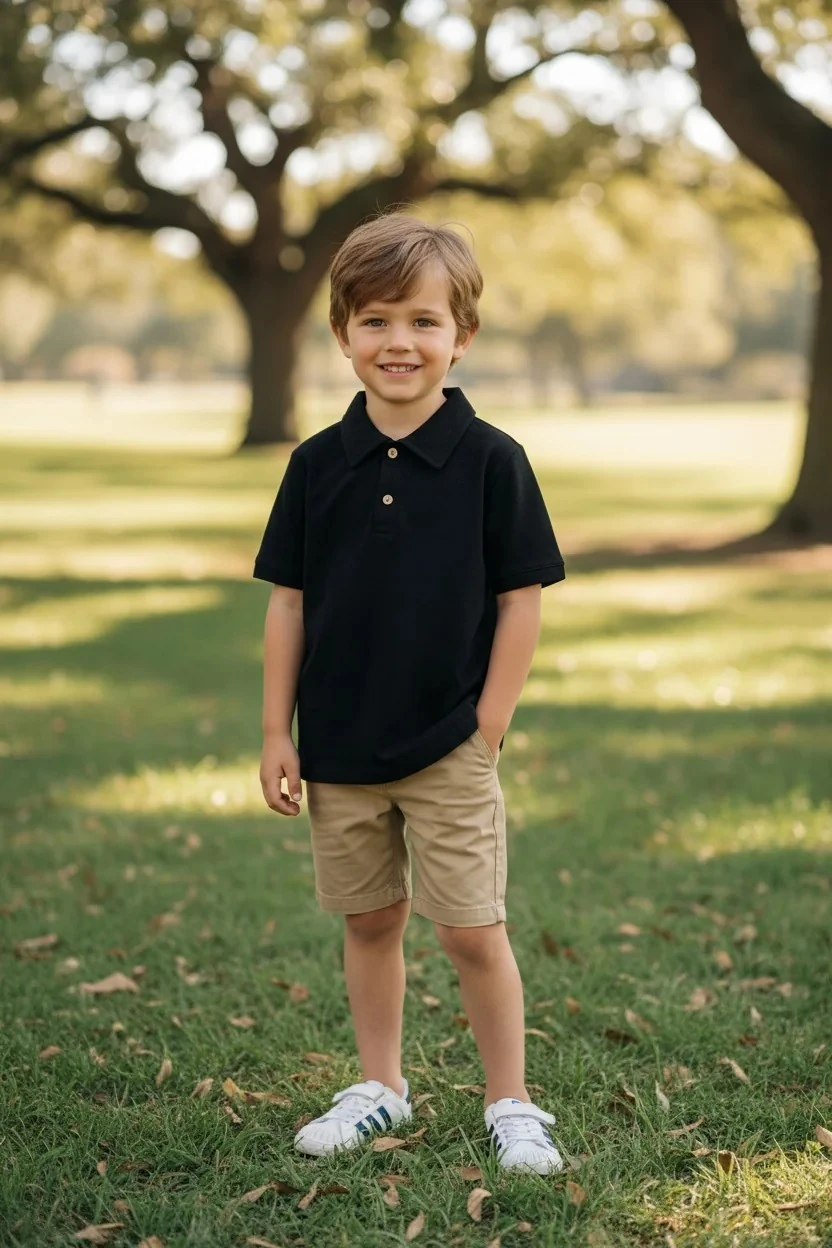 Erkek Çocuk Siyah Lakost T-Shirt