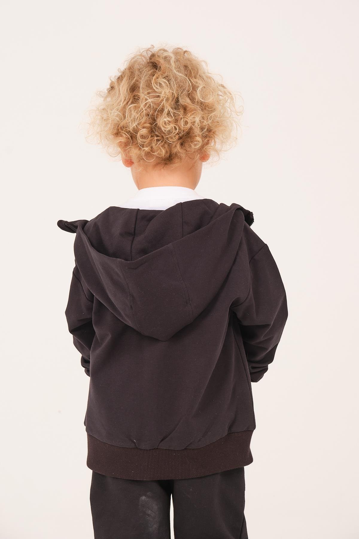 Unisex Çocuk Basic Kapüşonlu Ceket