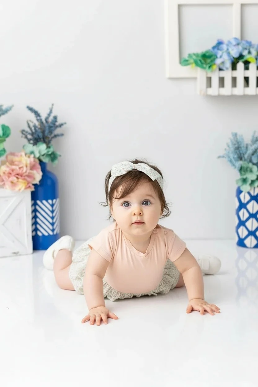 Kız Bebek Bandanalı Fırfırlı Çıtçıtlı Body