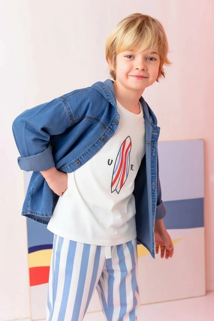 Erkek Çocuk Denim Kapşonlu Gömlek