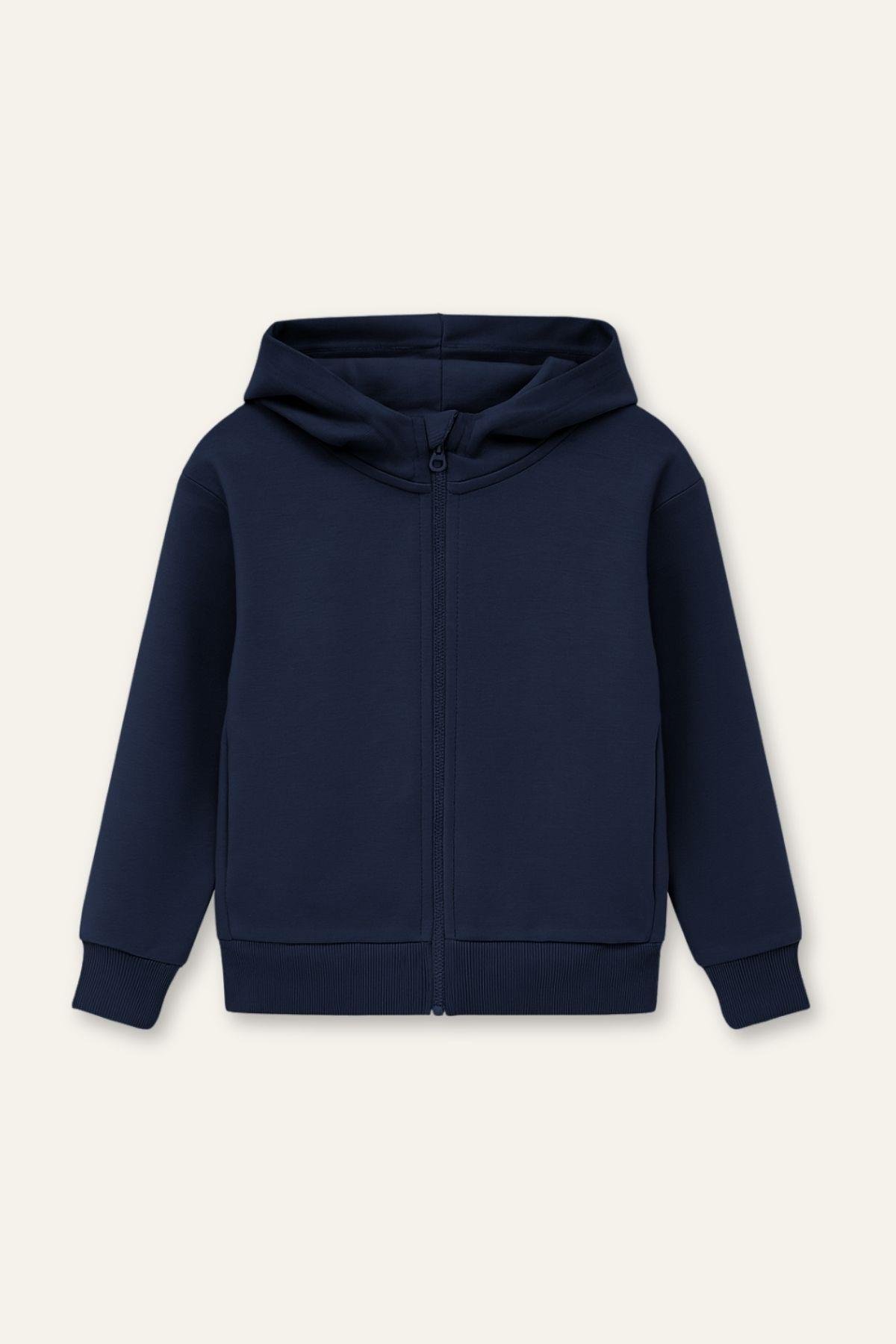 Unisex Çocuk Basic Kapüşonlu Ceket