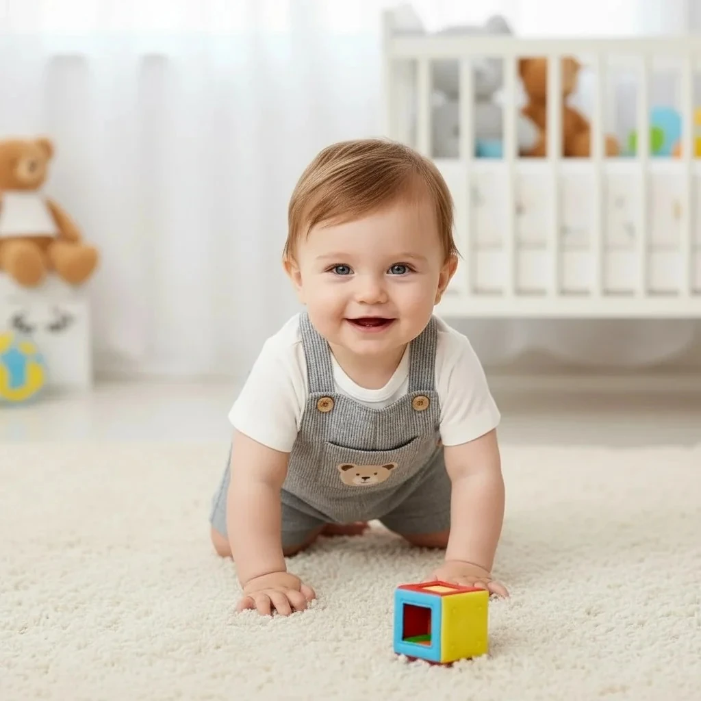 Erkek Bebek Ayıcıklı Salopet Takım (3–18 Ay)