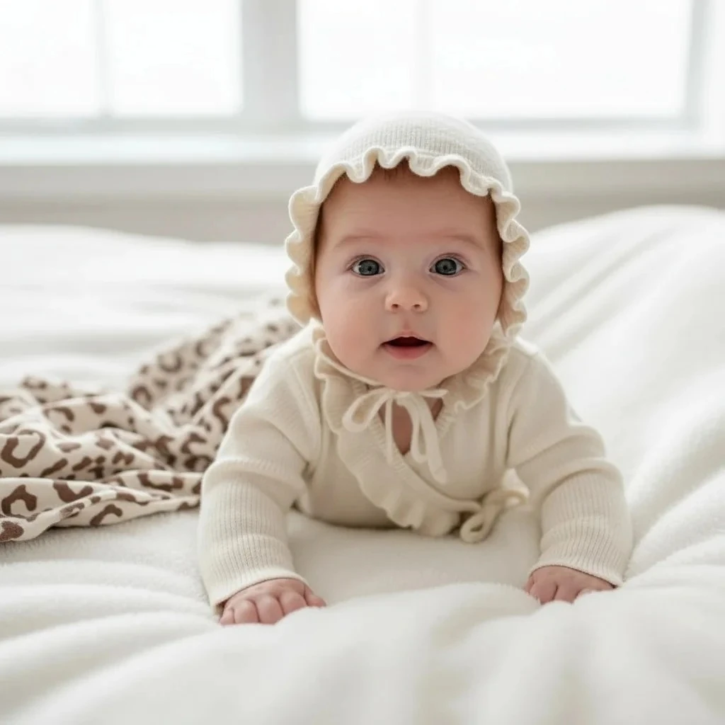 KIZ BEBEK 0-3 AY KRUVAZE FIRFIRLI 3LÜ SET