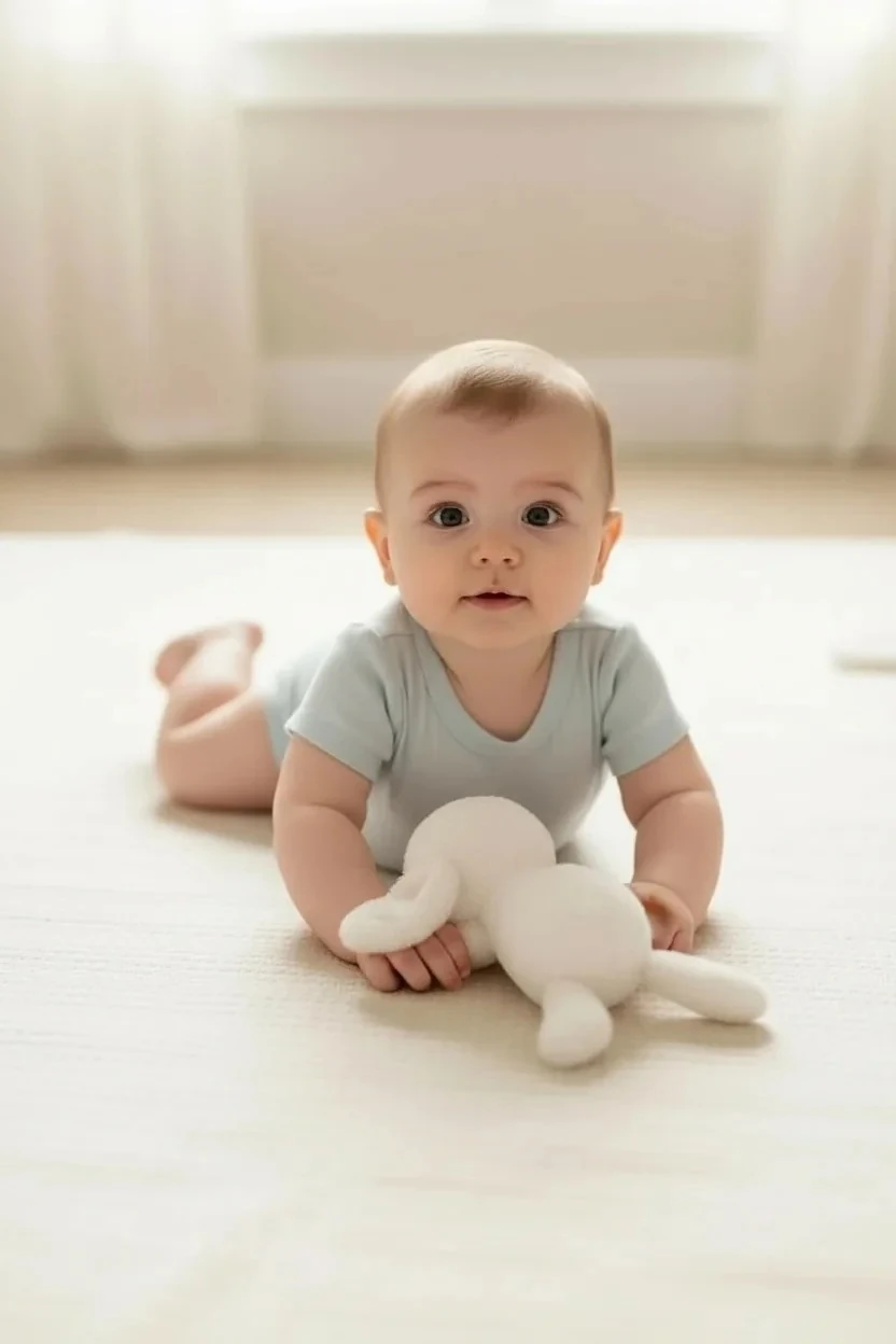 Erkek Bebek Mavi Renk Kısa Tulum