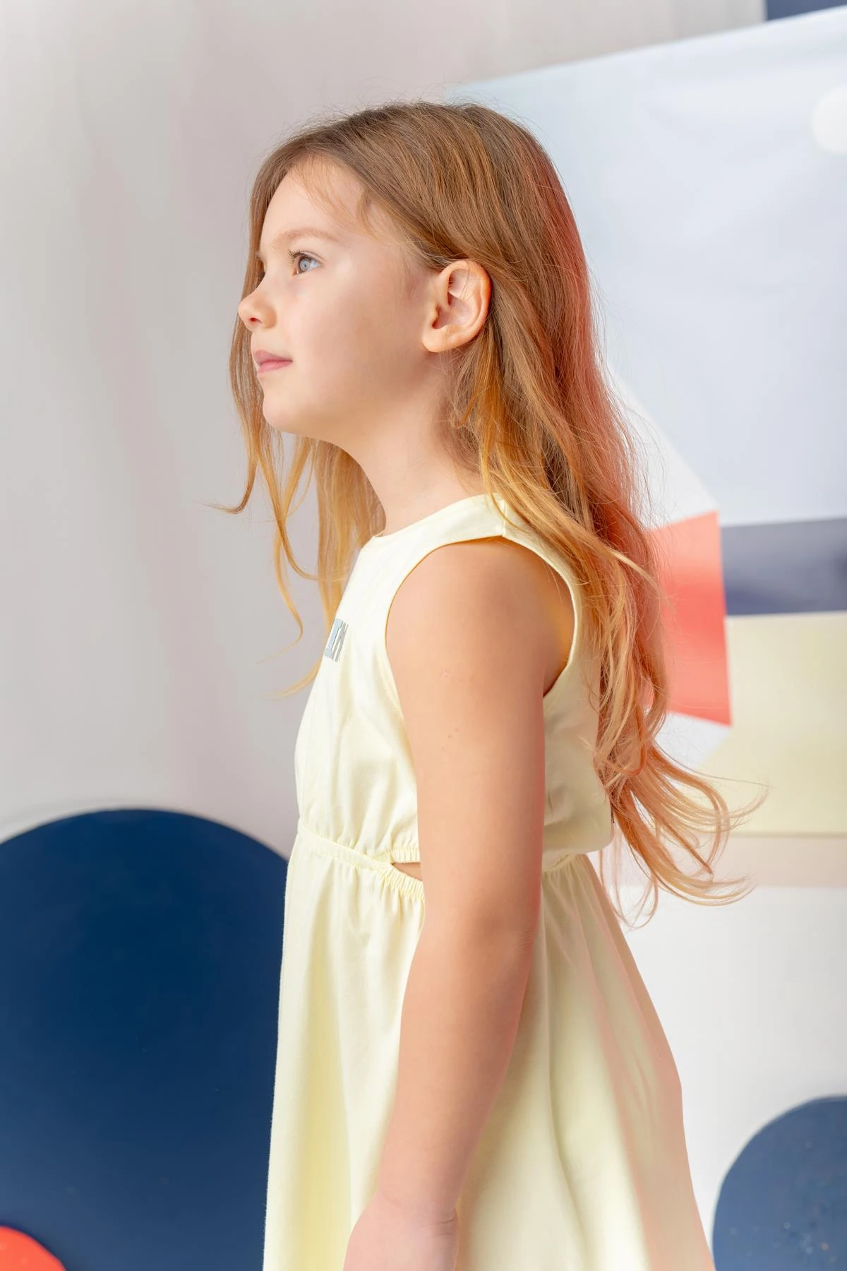 Kız Çocuk Yazı Baskılı Elbise