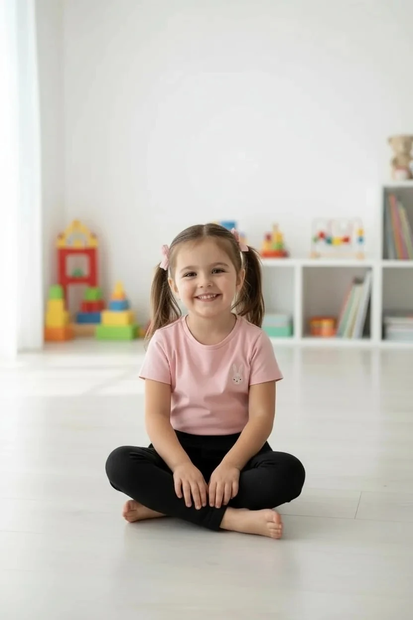 Fırfır Detaylı Likralı Siyah Tayt